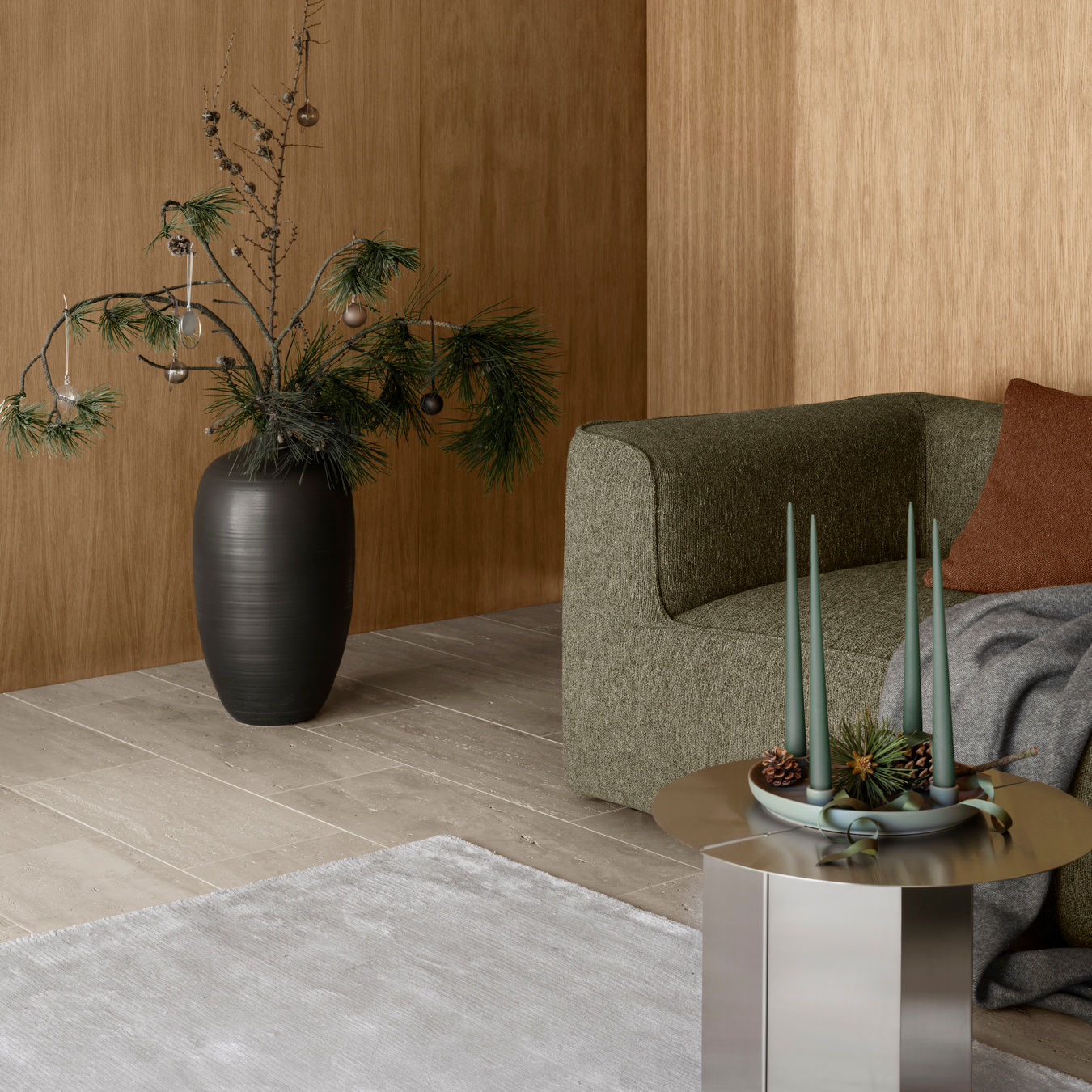 Ahwi Two Tone Wool Throw Blomus 67115