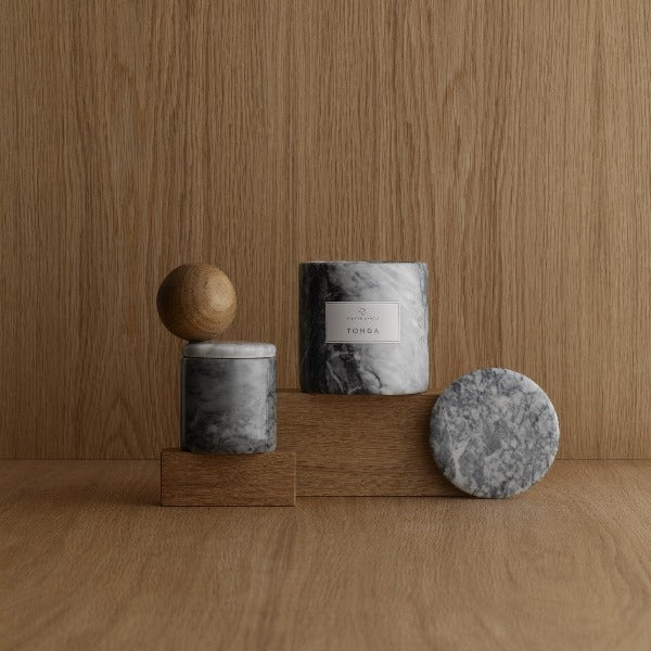 blomus Scented Candle with Marble Container Mora