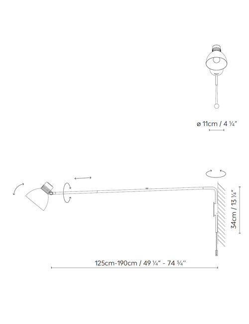 B.lux Blux System W125 dimension drawing