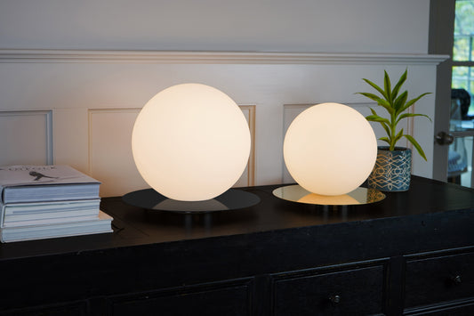 Pablo Designs Bola Sphere Table Lamp finish detail close-up showing material and craftsmanship