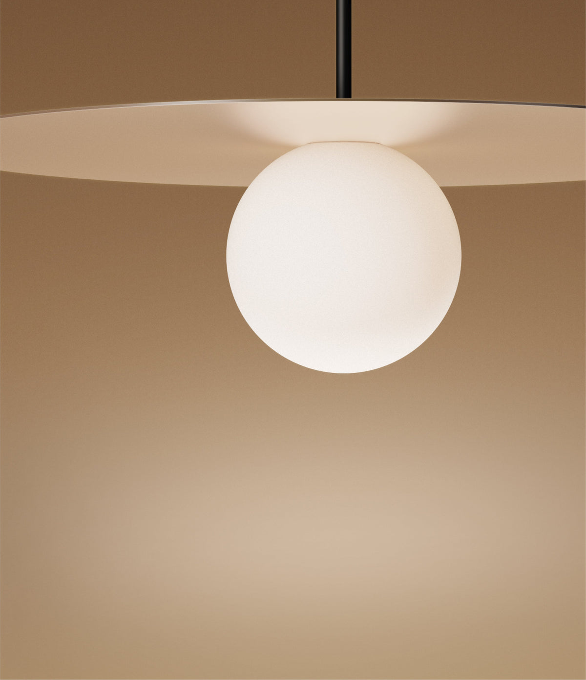 Bola Disc matte pendant in a muted disc color, view 14