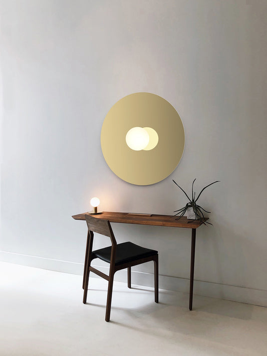 Pablo Designs Bola Disc Flush Mount Ceiling Light installation context for residential and hospitality use