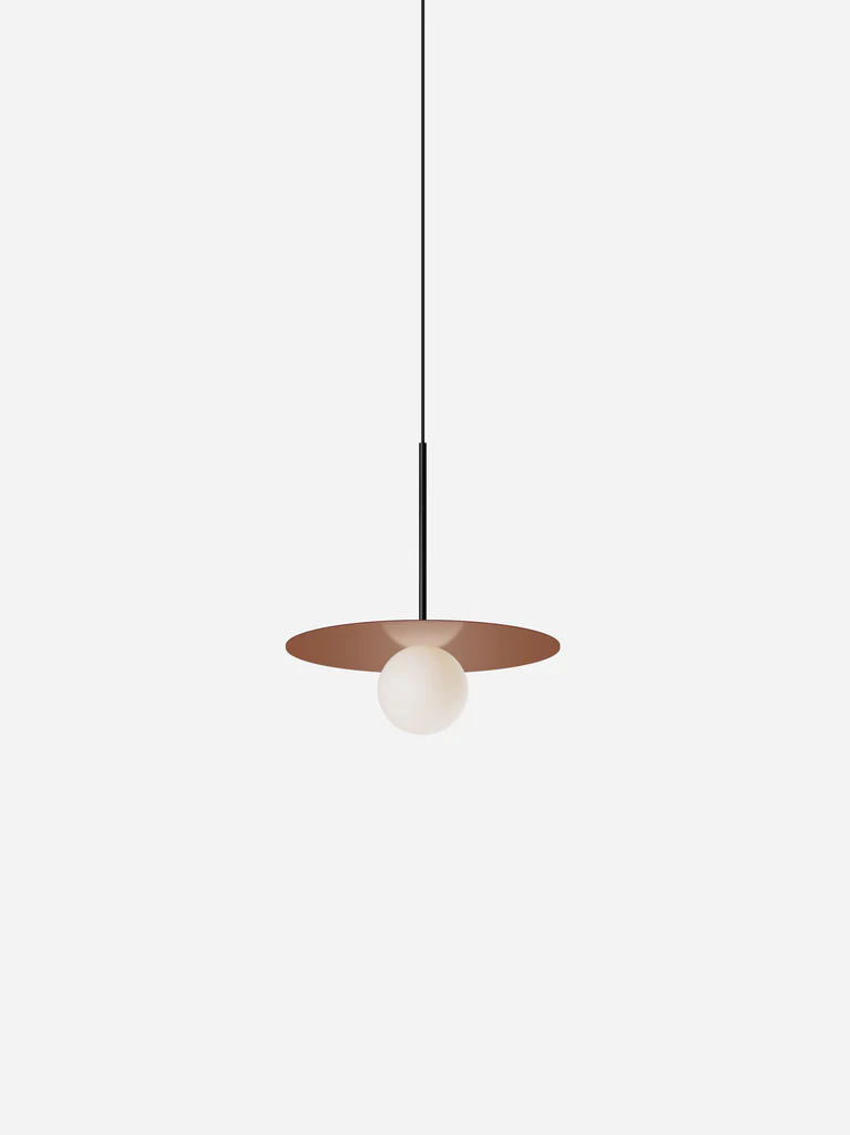 Pablo Designs Bola Disc Colors pendant – 12" Clay disc, Matte Black stem