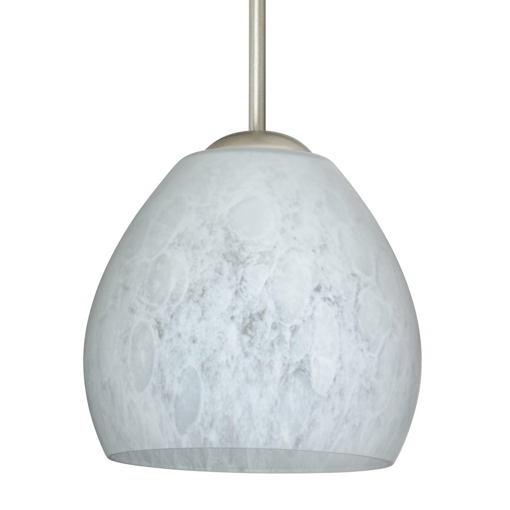 Modern Besa Bolla pendant featuring handcrafted Carrera glass and soft ambient illumination