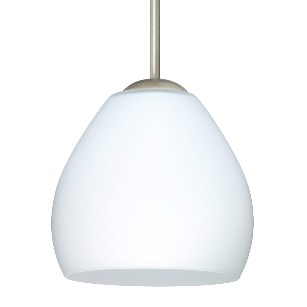 Modern Besa Bolla pendant featuring handcrafted Opal Matte glass and soft diffused illumination