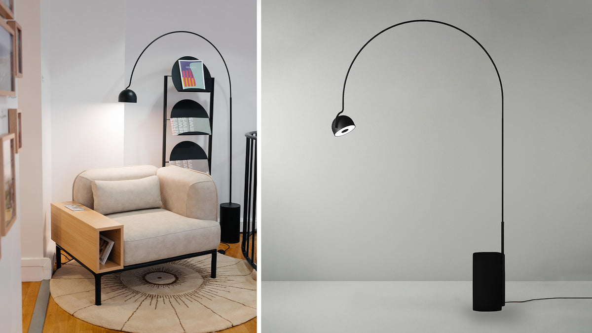 Bowee F lamp with half-sphere shade by Werner Aisslinger