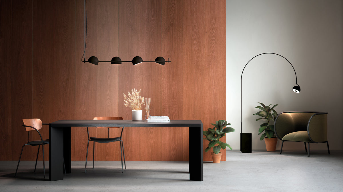Bowee F lamp with half-sphere shade by Werner Aisslinger