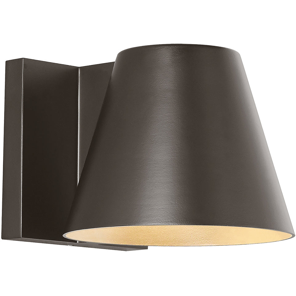 Bowman 4-inch Outdoor LED Wall Light Mid Century Sconce by Visual & Comfort & Co