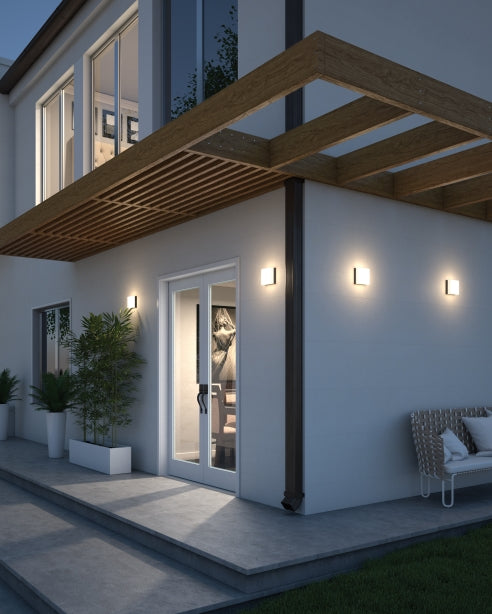 Visual Comfort Boxie Small by Sean Lavin on an exterior wall