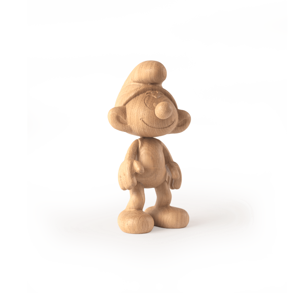 Boyhood Smurfs Smurf wooden figure in oak, Small (image 9)
