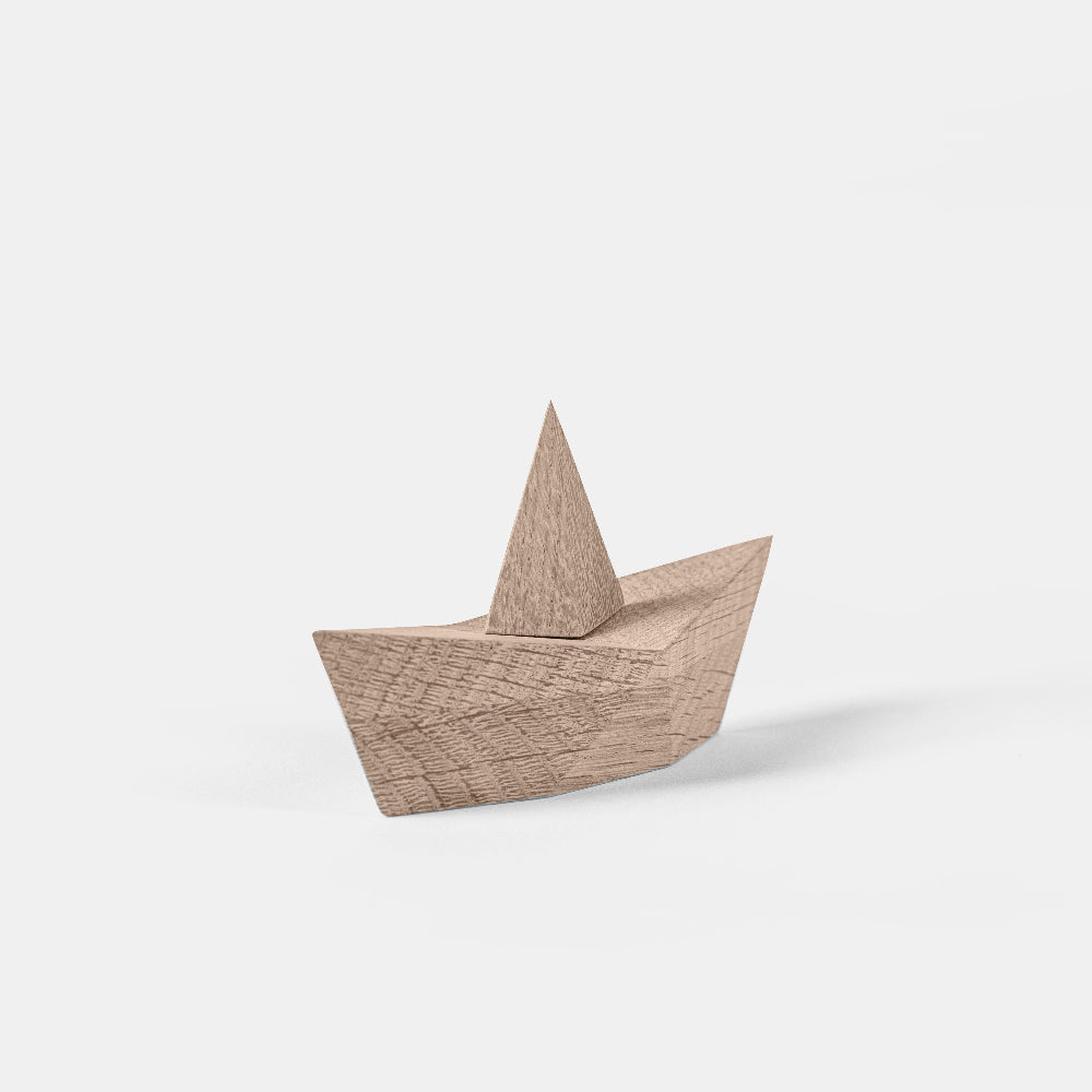 Boyhood Admiral Paper Boat wooden figure in oak, view 5 (image 5)
