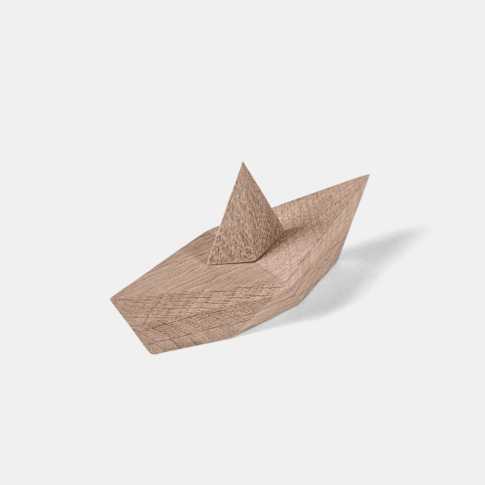 Boyhood Admiral Paper Boat wooden figure in oak, view 6 (image 6)