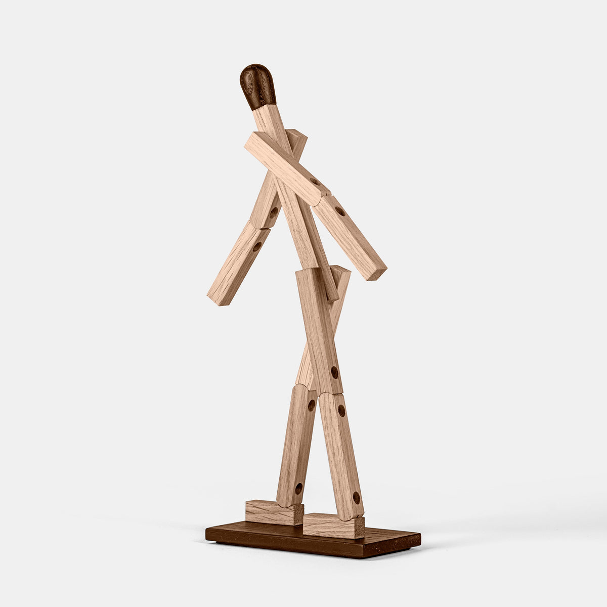 Boyhood Match Man wooden figure in oak, view 4 (image 4)