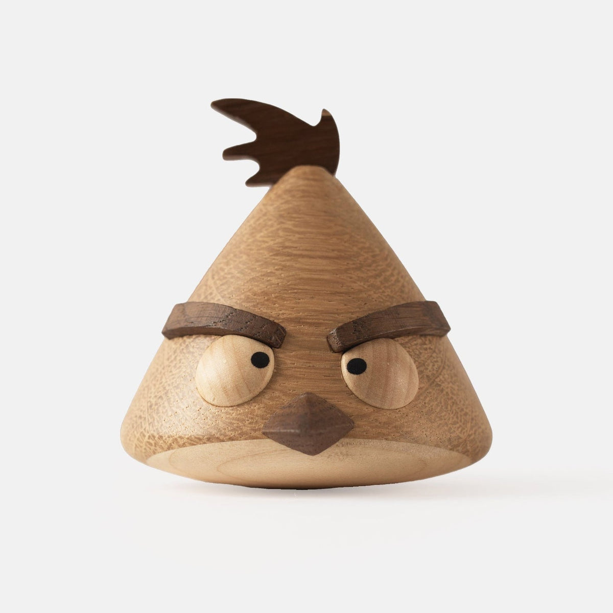 Boyhood Angry Birds Chuck wooden figure in oak, smoked oak & maple, view 1 (image 2)