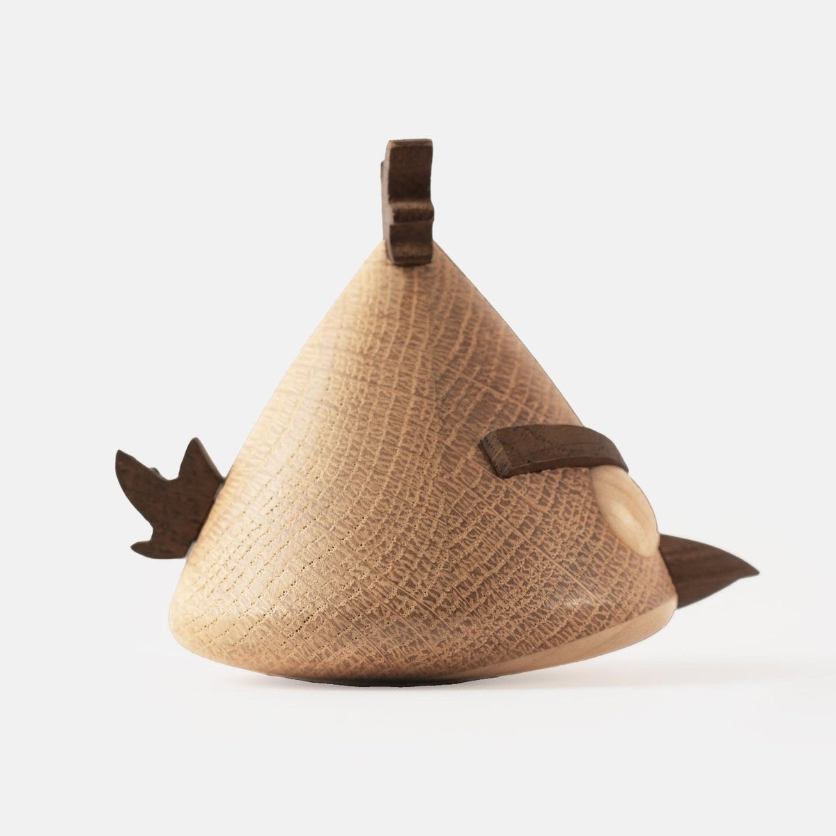 Boyhood Angry Birds Chuck wooden figure in oak, smoked oak & maple, view 3 (image 3)