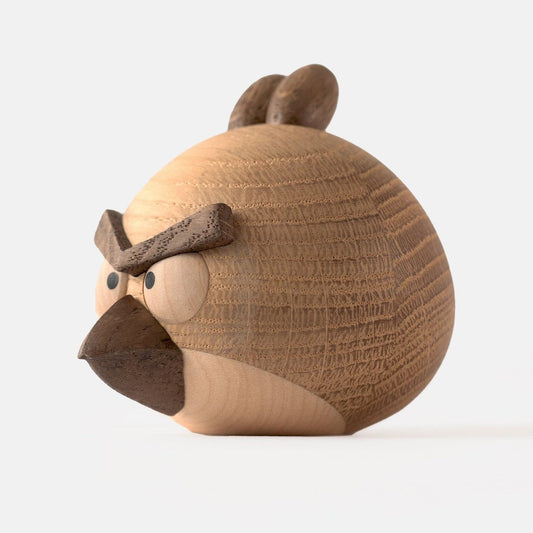 Boyhood Angry Birds Red wooden figure in oak, smoked oak & maple, view 2 (image 1)