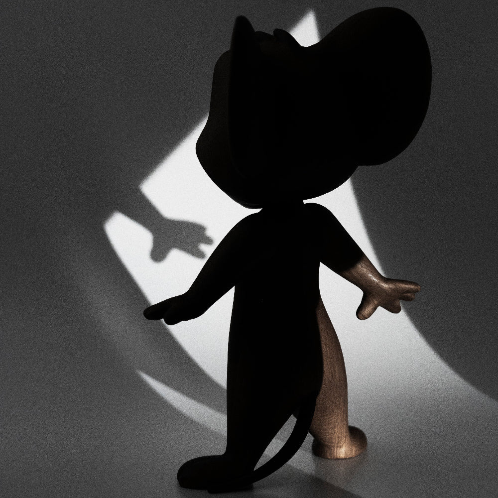 Boyhood Tom & Jerry Jerry wooden figure in oak & smoked oak, view 7 (image 7)