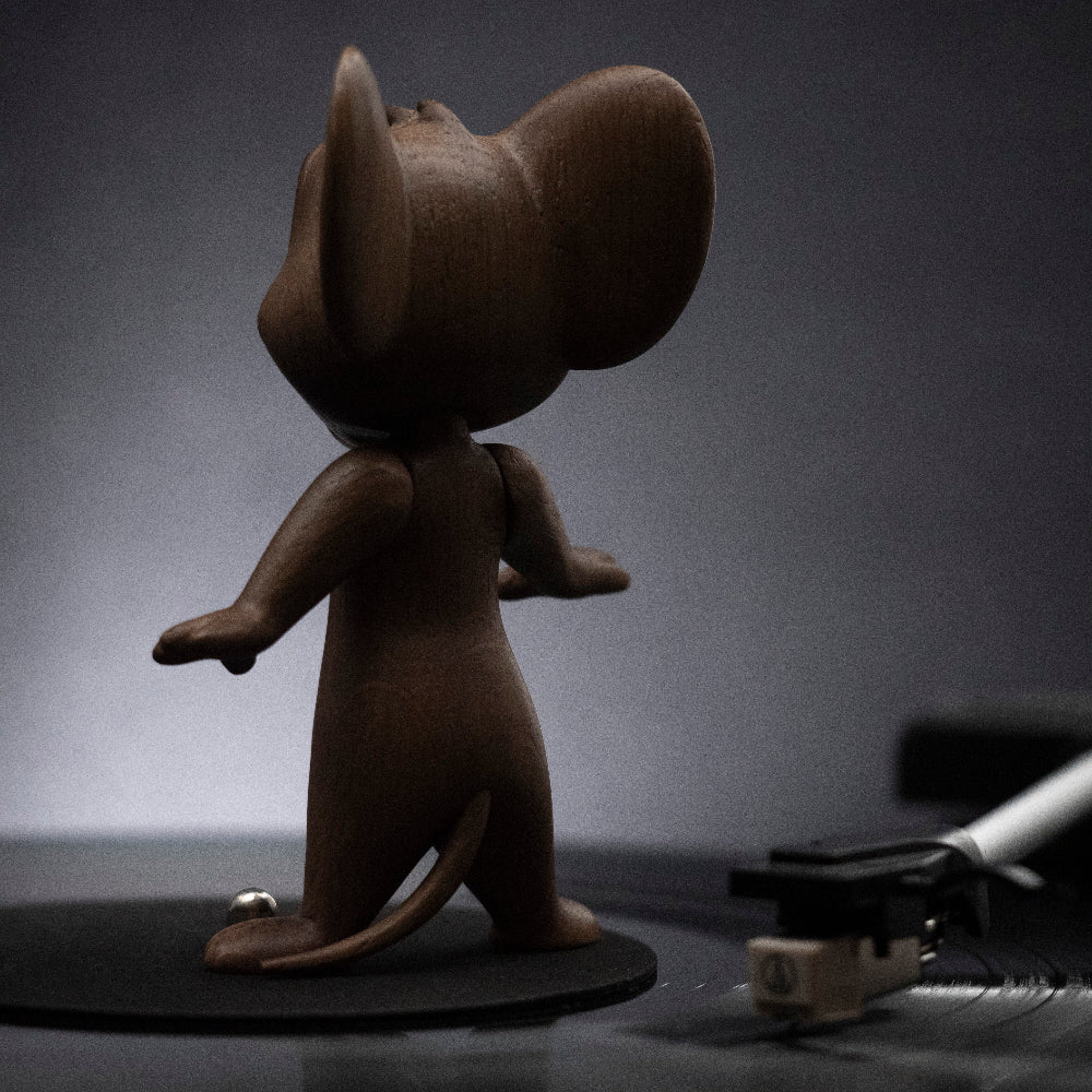 Boyhood Tom & Jerry Jerry wooden figure in oak & smoked oak, view 9 (image 9)