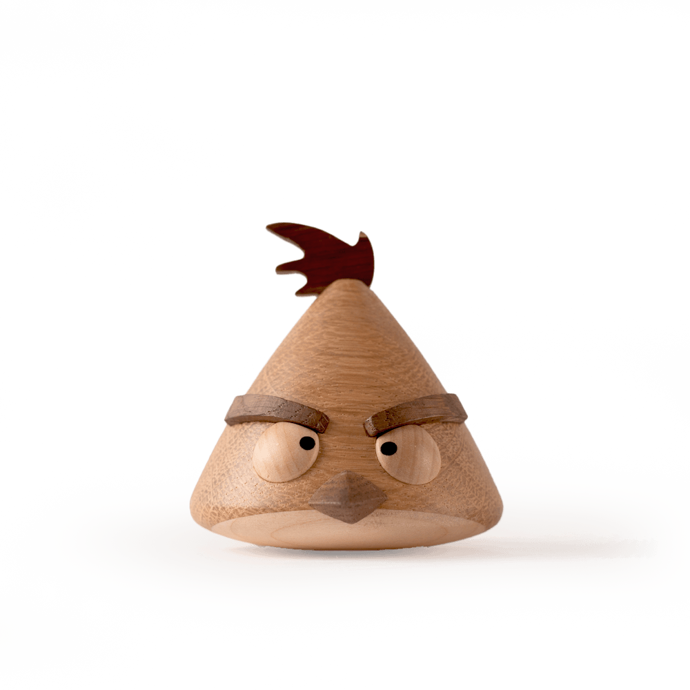 Boyhood Angry Birds Chuck wooden figure in oak, smoked oak & maple, photo 9 (image 9)