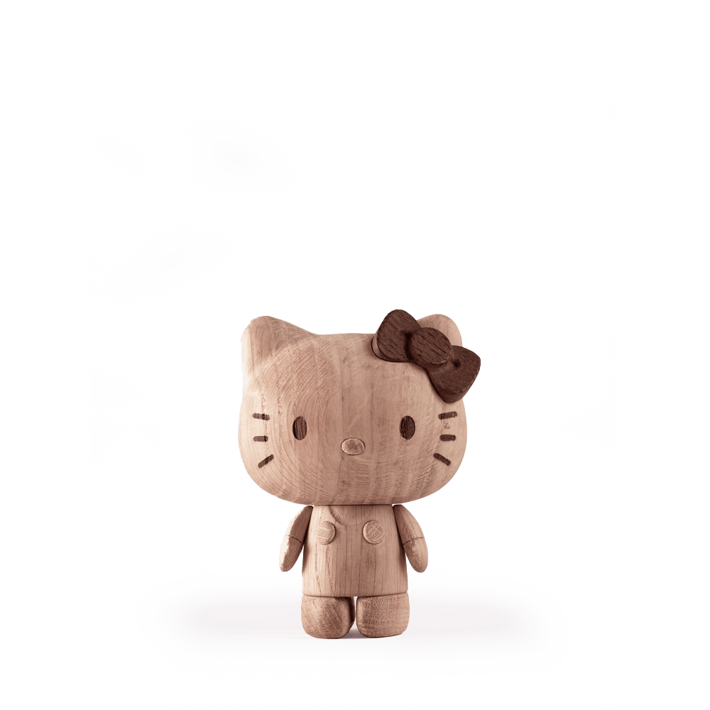 Boyhood Hello Kitty wooden figure in oak, Mini (image 12)