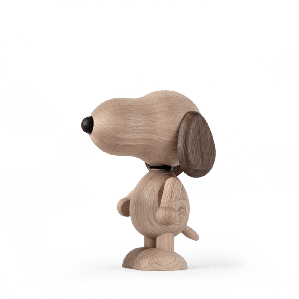 Boyhood Peanuts Snoopy wooden figure in oak & smoked oak, Large (image 10)
