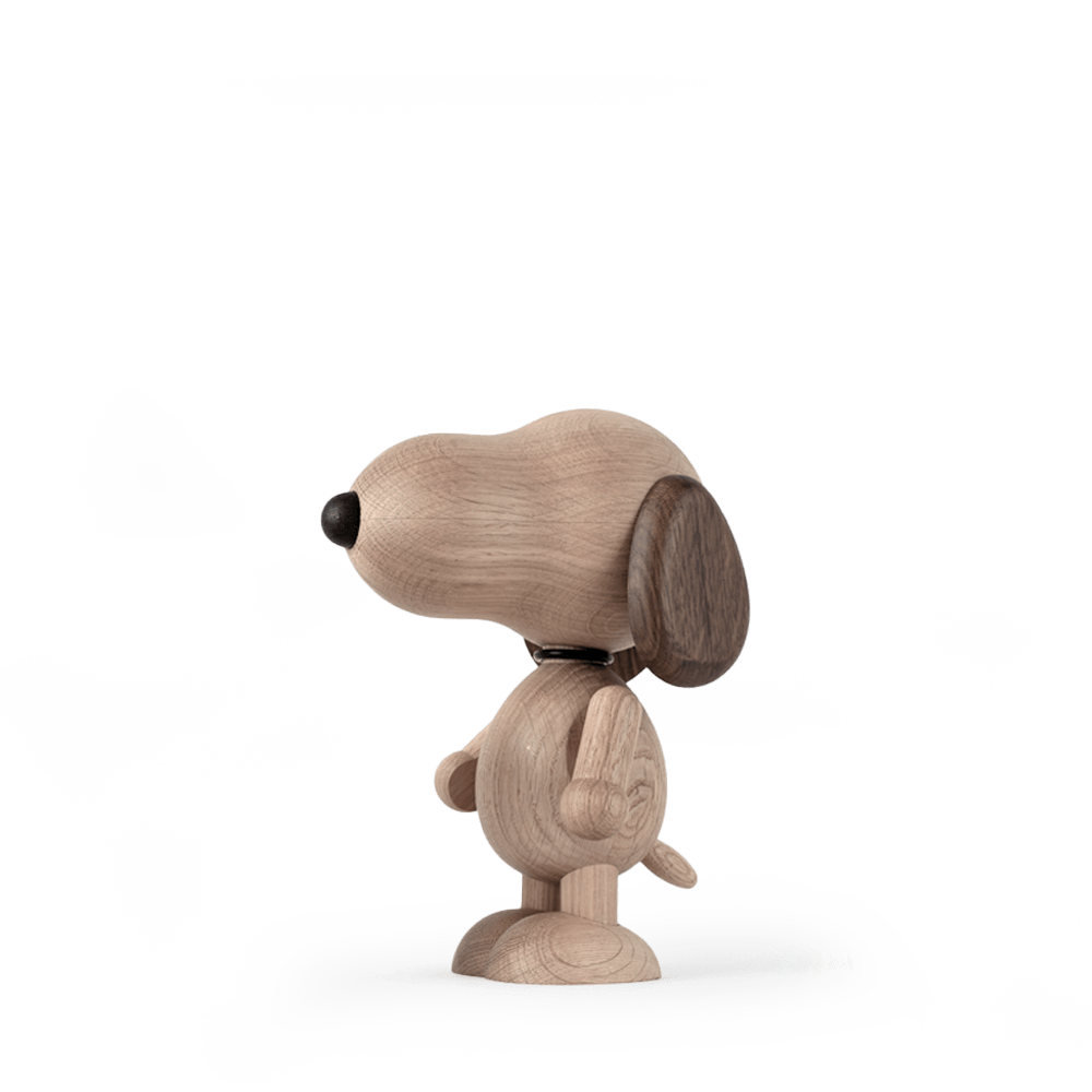 Boyhood Peanuts Snoopy wooden figure in oak & smoked oak, Small (image 15)