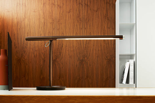 Pablo Designs Brazo Table Lamp dimensional view with scale reference