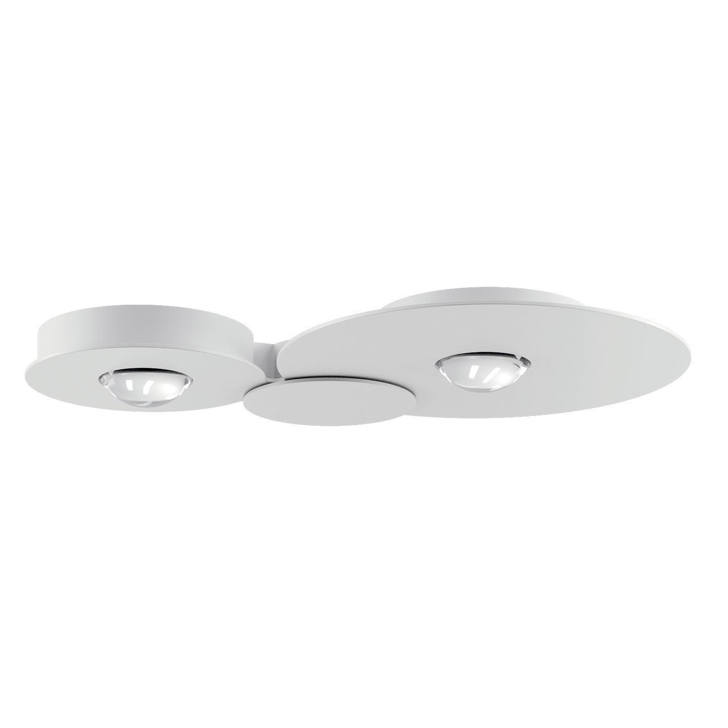 Lodes Bugia Double modern ceiling fixture for hotel and hospitality interiors in white finish