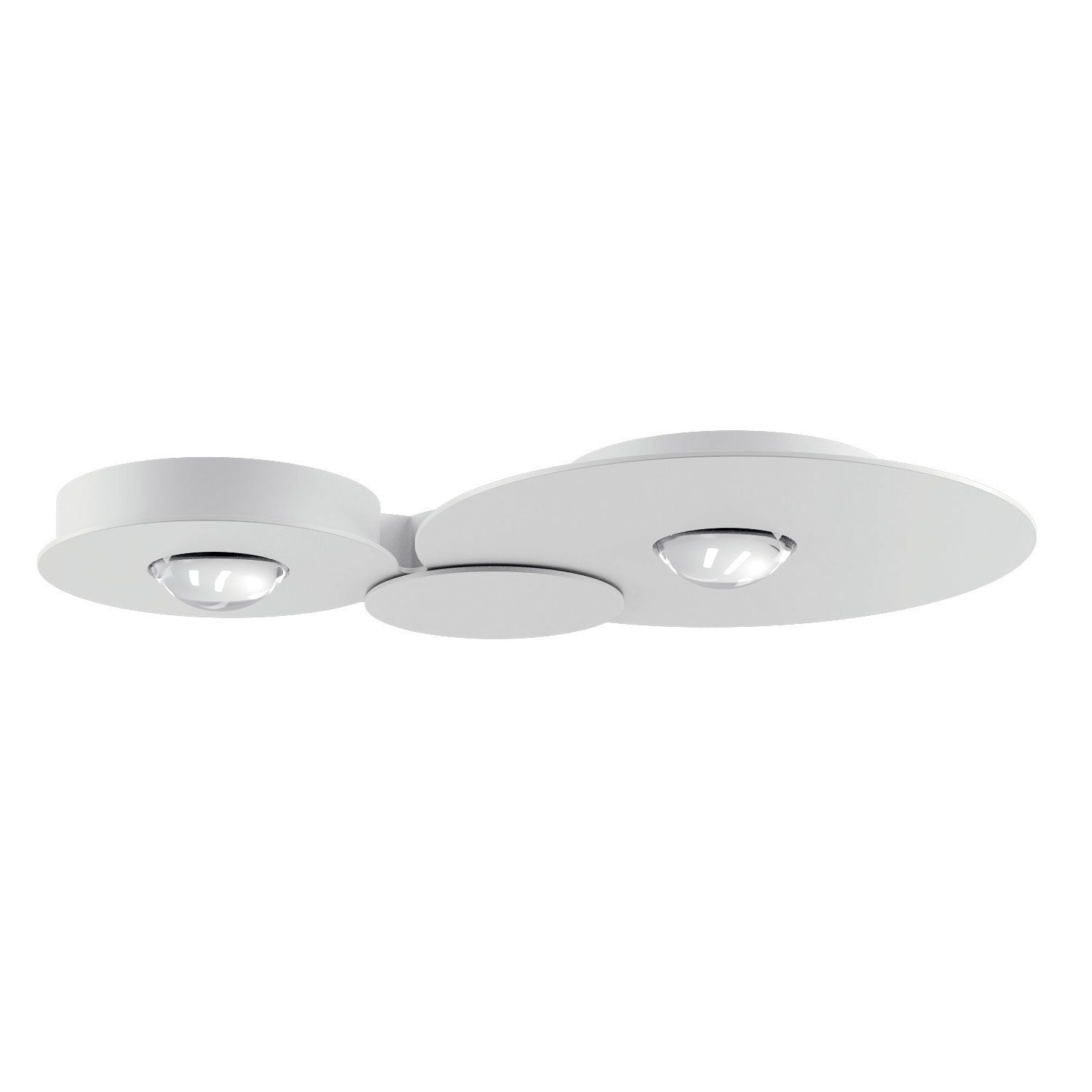Lodes Bugia Double modern ceiling fixture for hotel and hospitality interiors in white finish