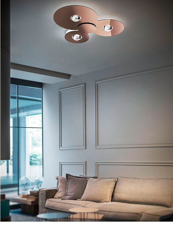 Bugia Triple Ceiling Flush Light by Lodes