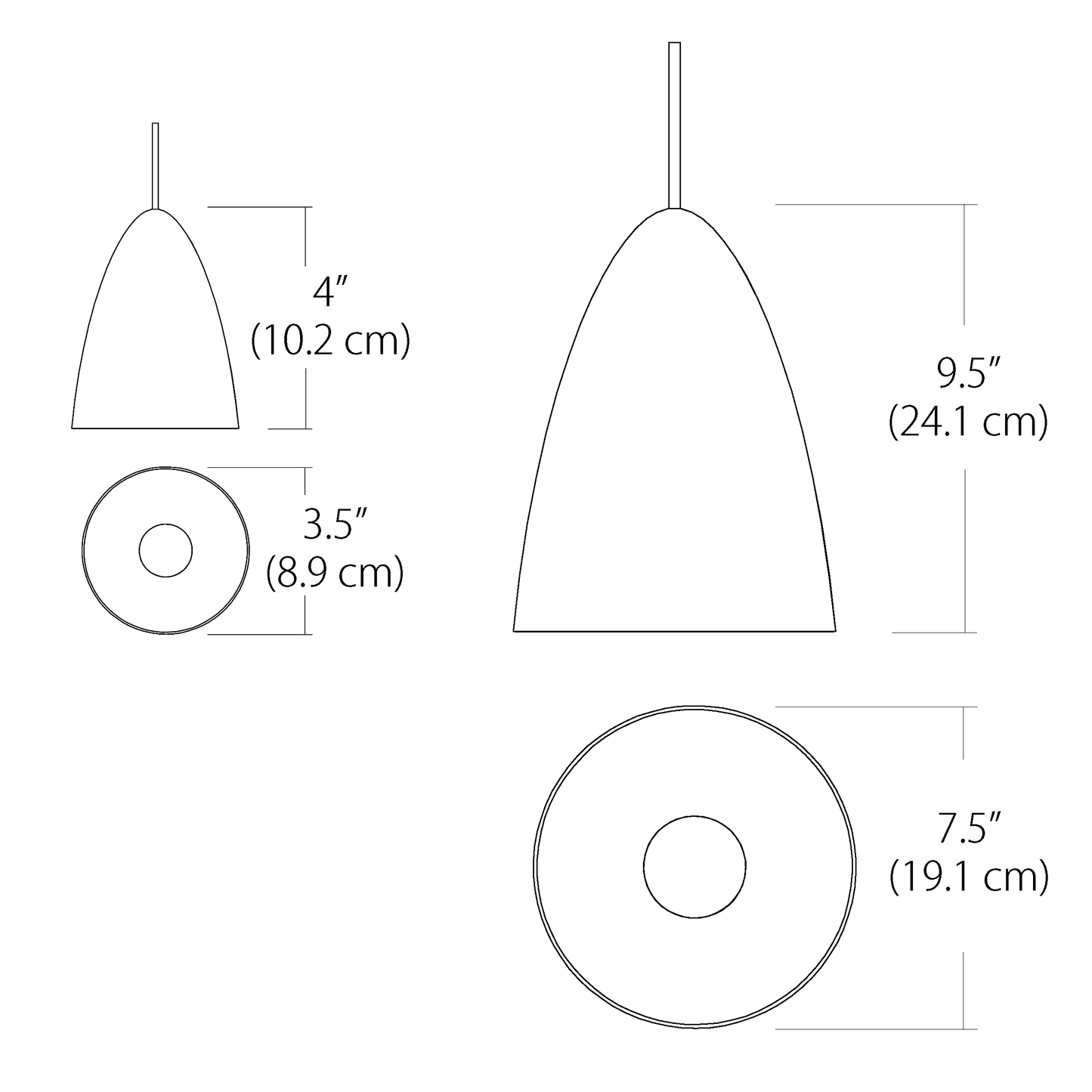 BlackJack Lighting Bullet Pendant Light