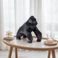 Geometric Ape Sculpture Matte Black Small by Finesse Decor C-APESM-MB