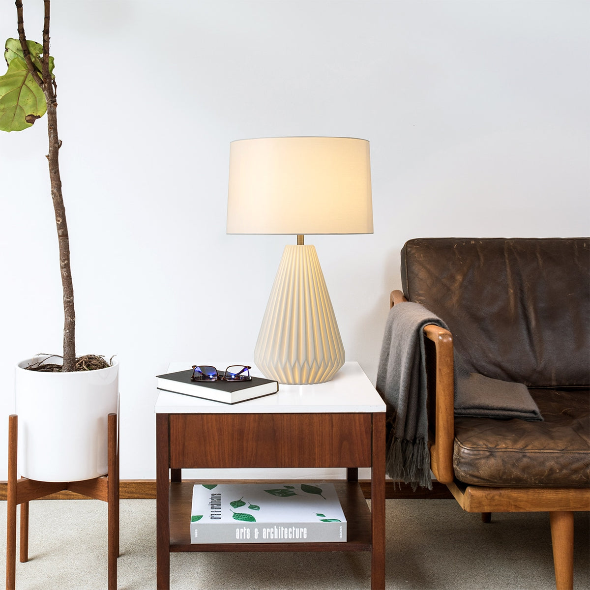Concord Bone Porcelain Table Lamp, 23" by Nova of California, Default – view 2