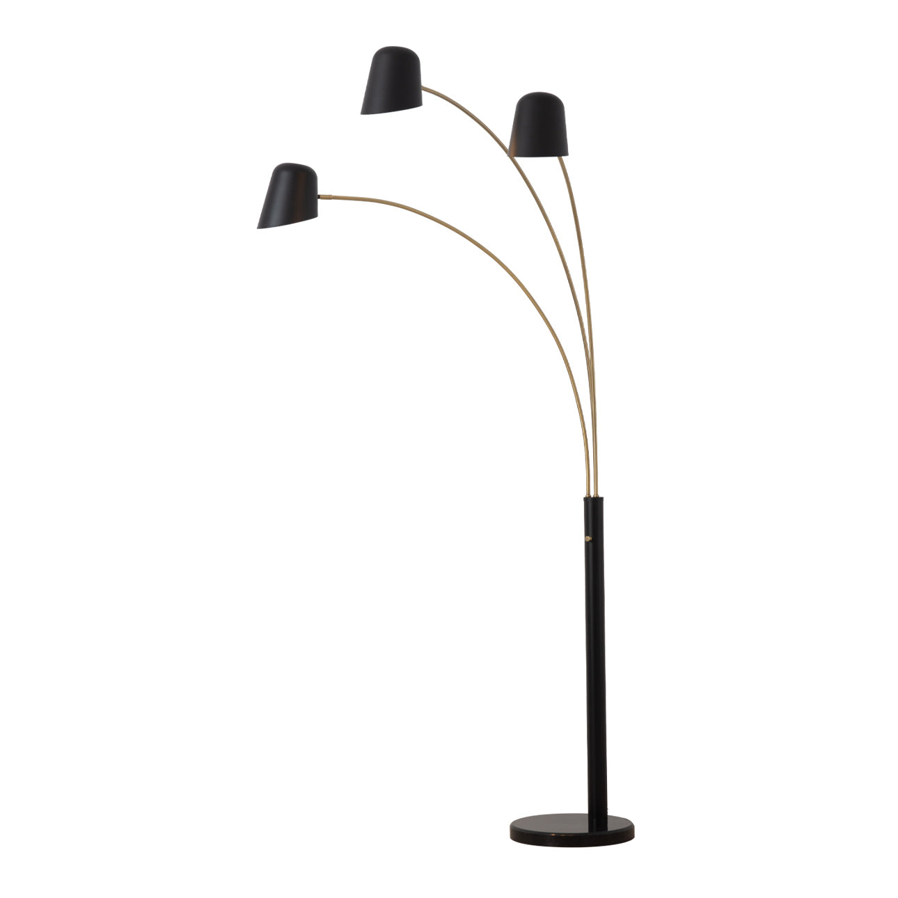 Culver 3 Light Arc Floor Lamp 86 Matte Black Weathered Brass 2311589Mb by Nova California