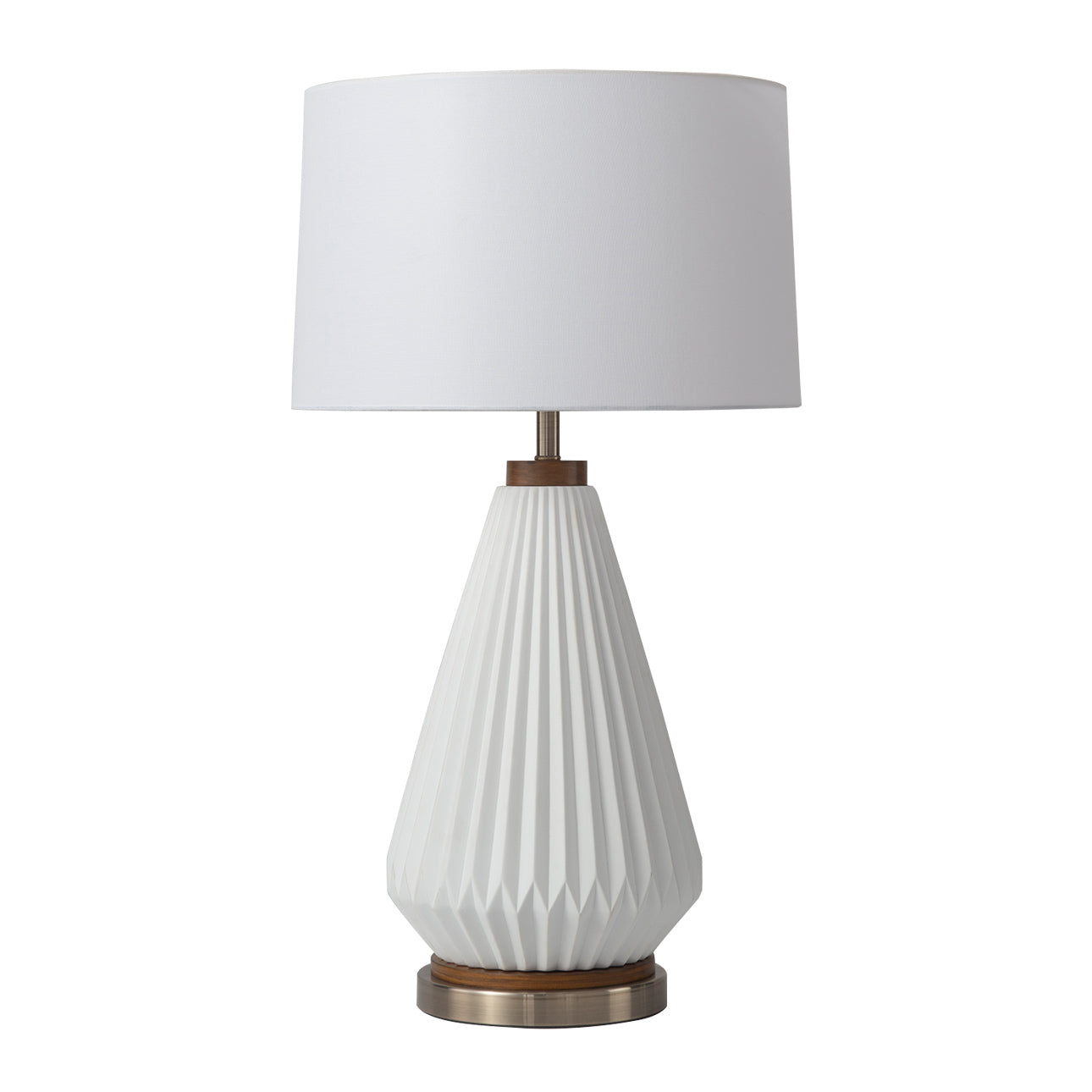 Concord Bone Porcelain Table Lamp 28 White Walnut 107226Wb by Nova California