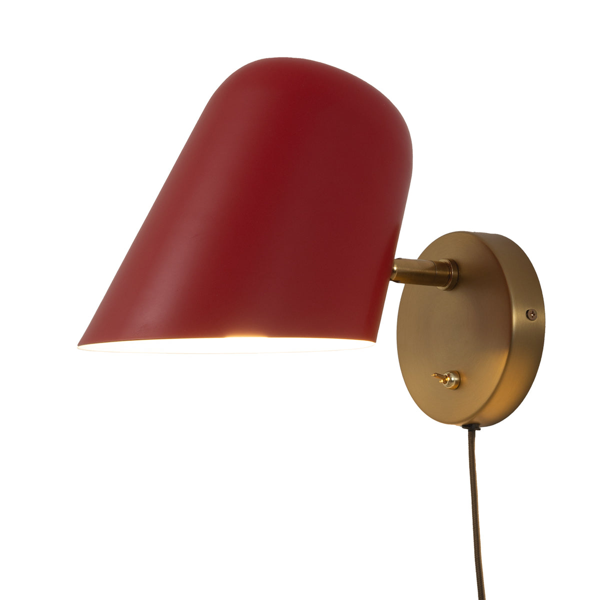 Culver Plug-in Wall Sconce by Nova of California, Crimson Red – view 1
