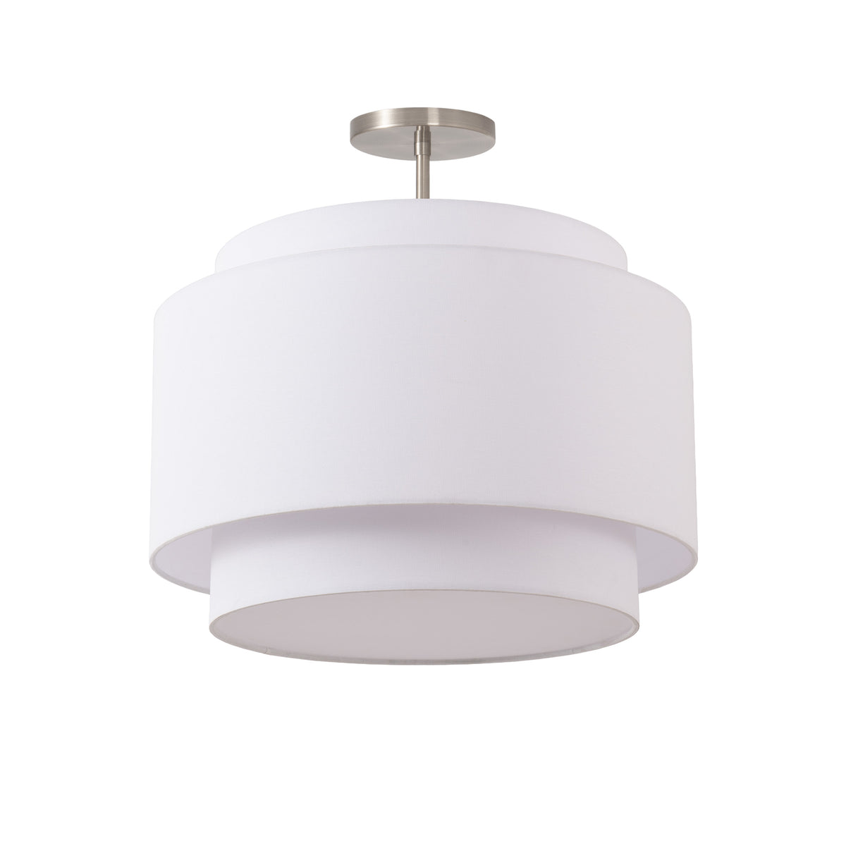 Coronado Semi-Flush Mount by Nova of California, Satin Nickel – view 2