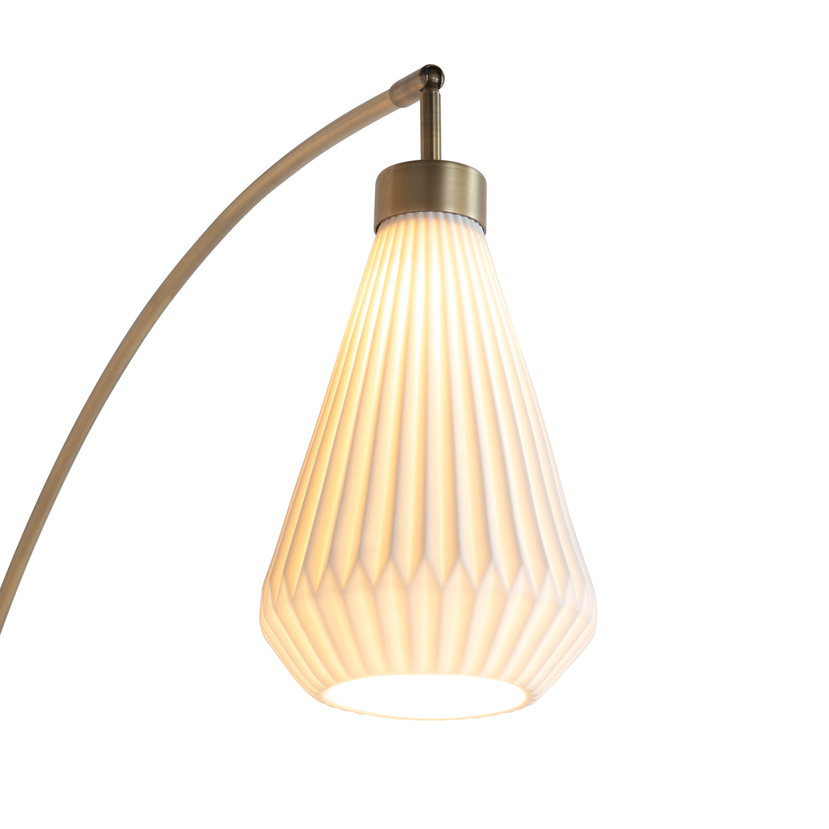 Concord Bone Porcelain 3-Light Arc Floor Lamp, 85" by Nova of California – view 5
