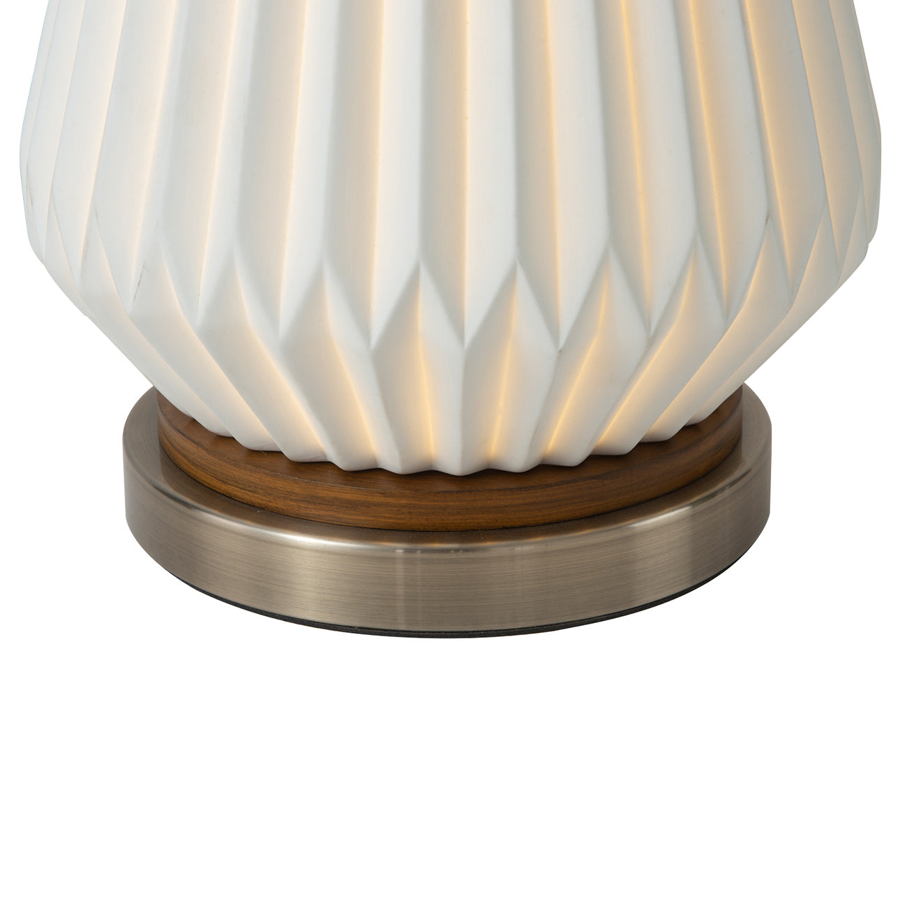 Concord Bone Porcelain Table Lamp 28 White Walnut 107226Wb by Nova California