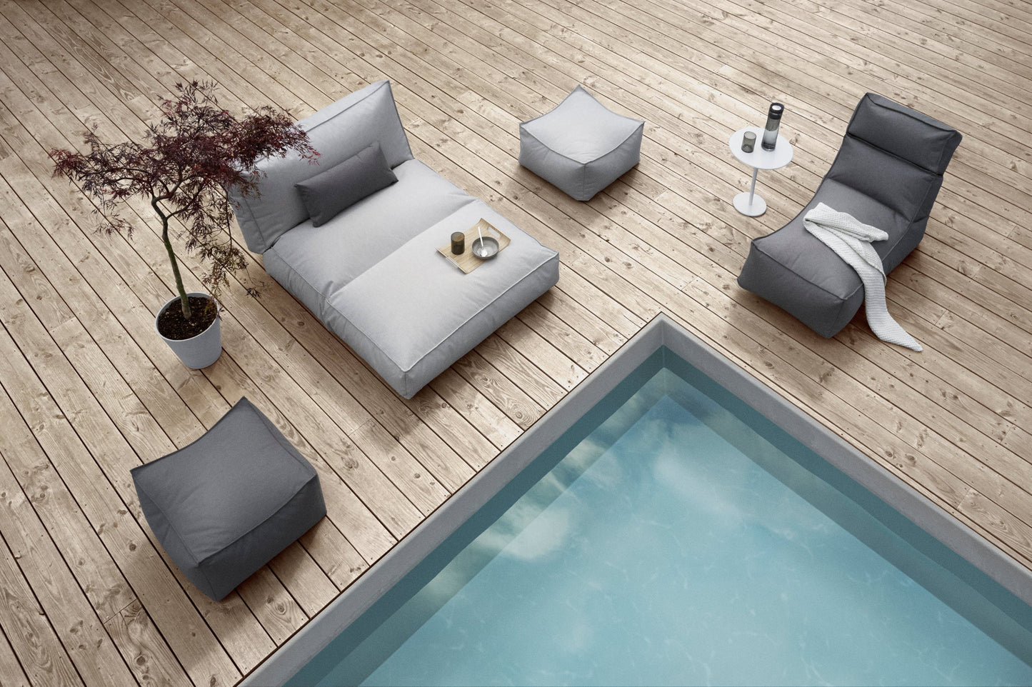 Stay Day Bed Outdoor Patio Lounger Small Blomus 62043