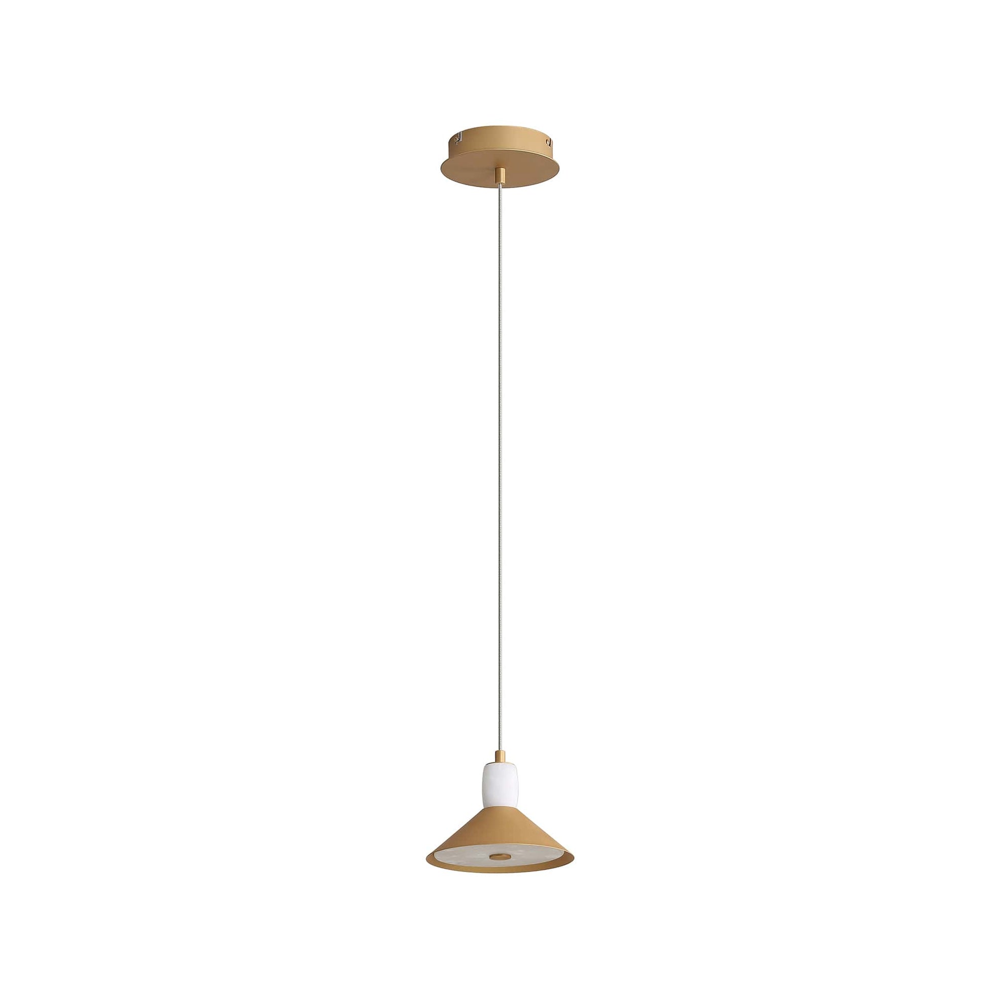 Spanish Alabaster & Aluminum One-Light Chandelier by Finesse Decor CH-AS25-1-1G