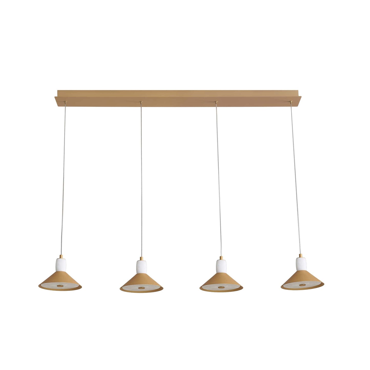 Spanish Alabaster & Aluminum Four-Light Chandelier by Finesse Decor CH-AS25-1-4G