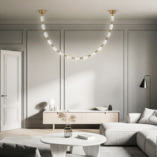 Chandelier Steel Tangent Plane Glass by Finesse Decor CH-AS25-1W