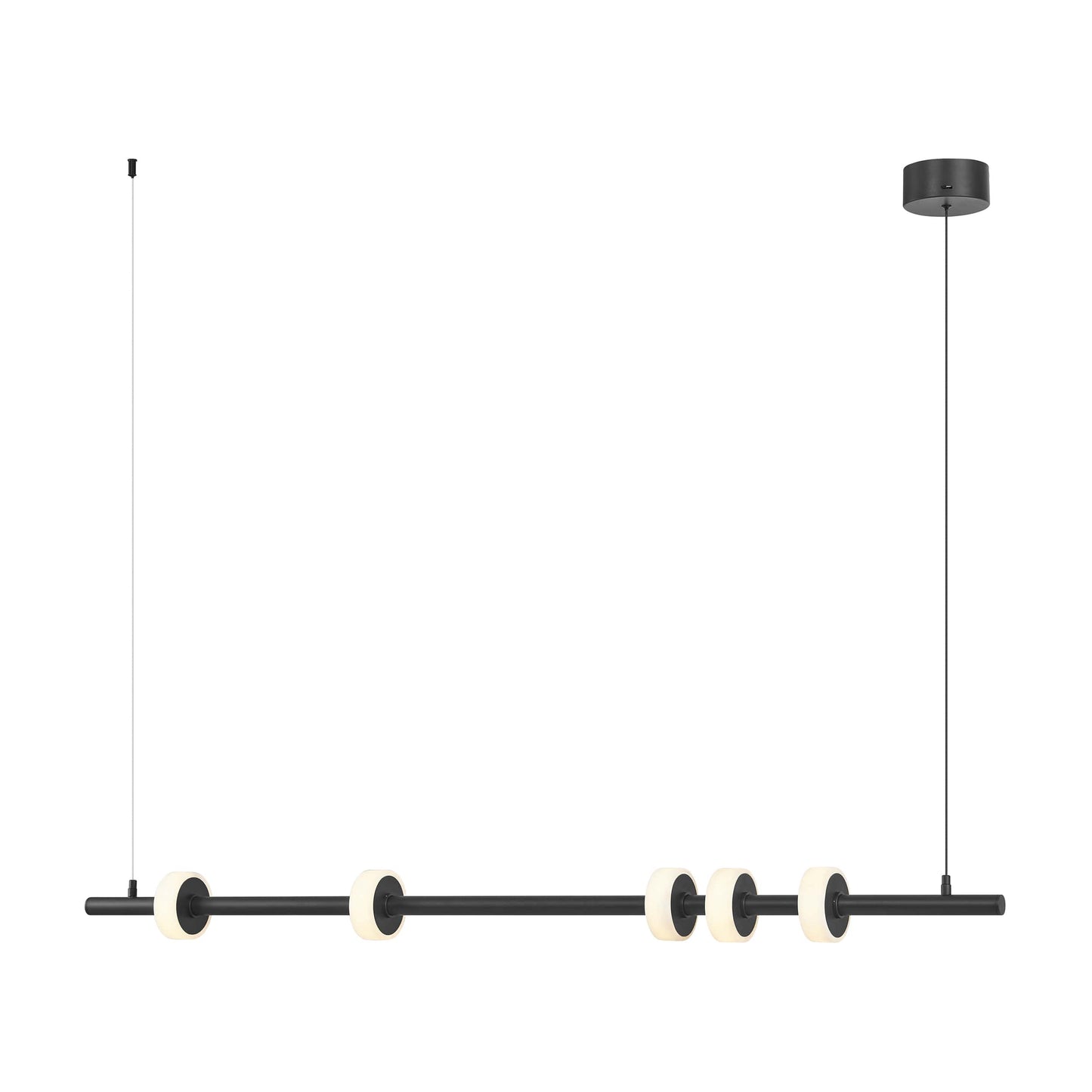 Aluminum and Spanish Alabaster Chandelier Black by Finesse Decor CH-DS25-1B