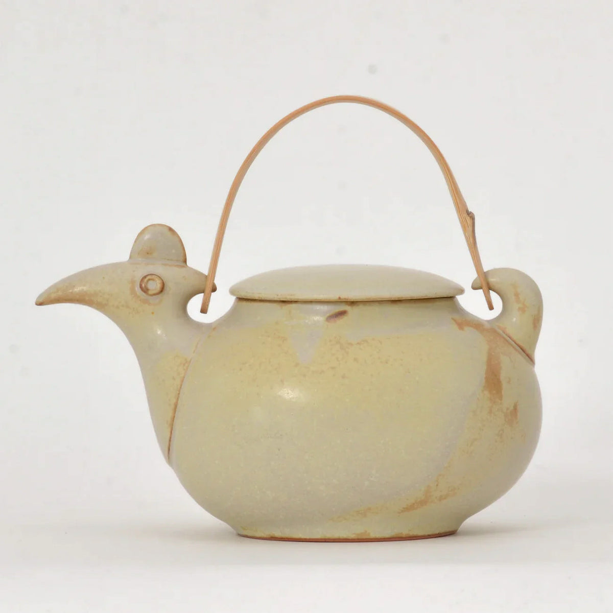Ceramic Japan Tori Bird Teapot – front view with the bird-beak spout