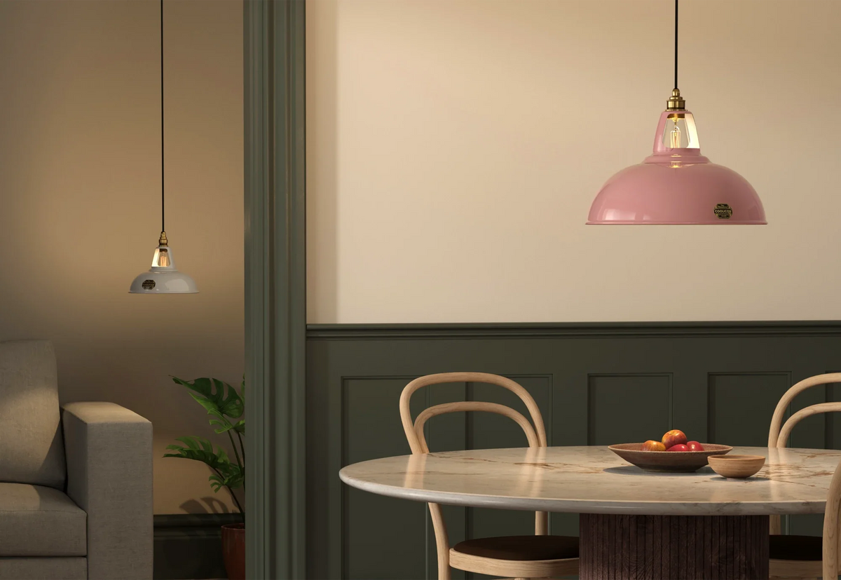 Coolicon Original Large Pendant light, powder pink vitreous enamel (photo 55)