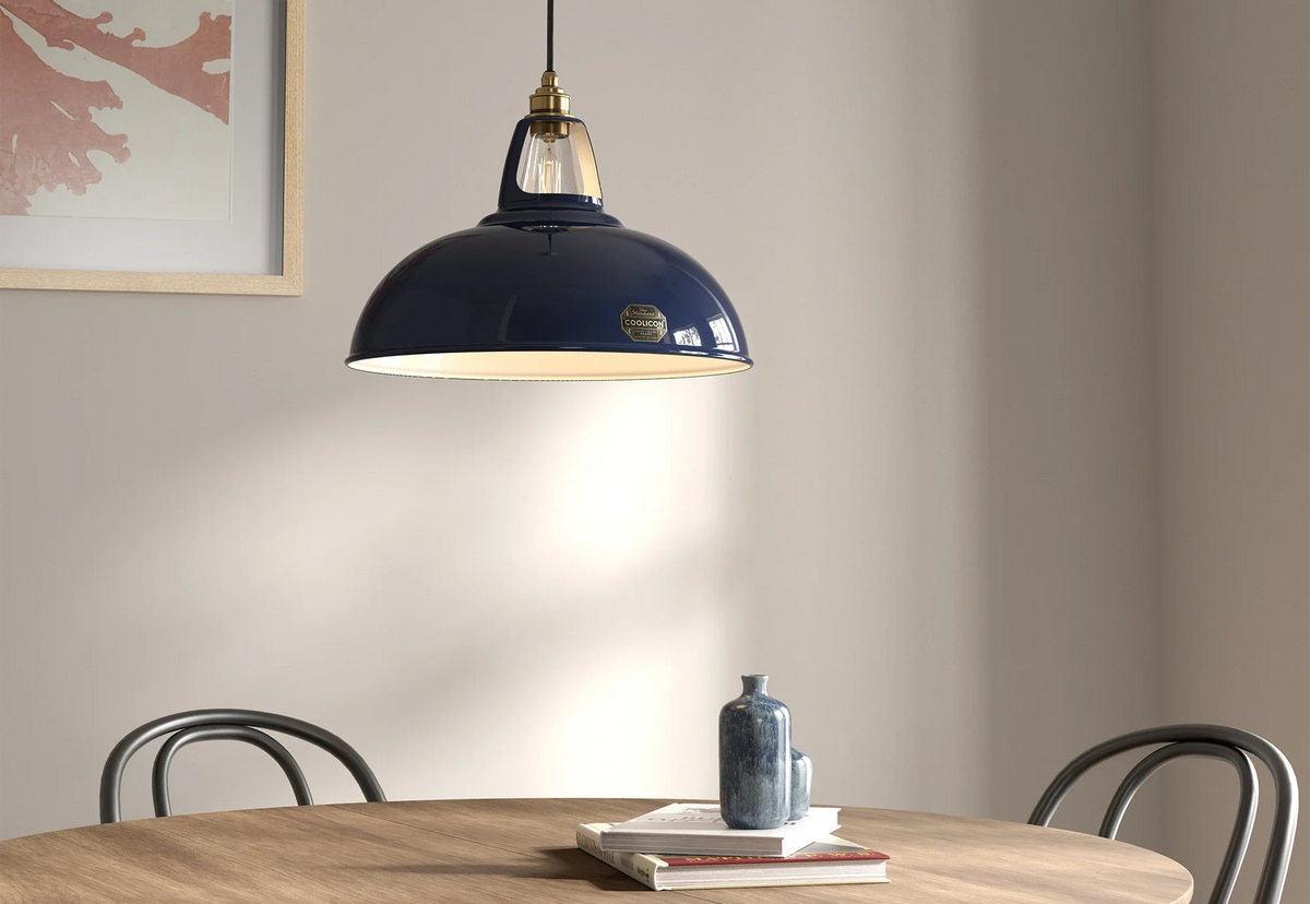 Coolicon Original Large Pendant light, royal blue vitreous enamel (photo 36)