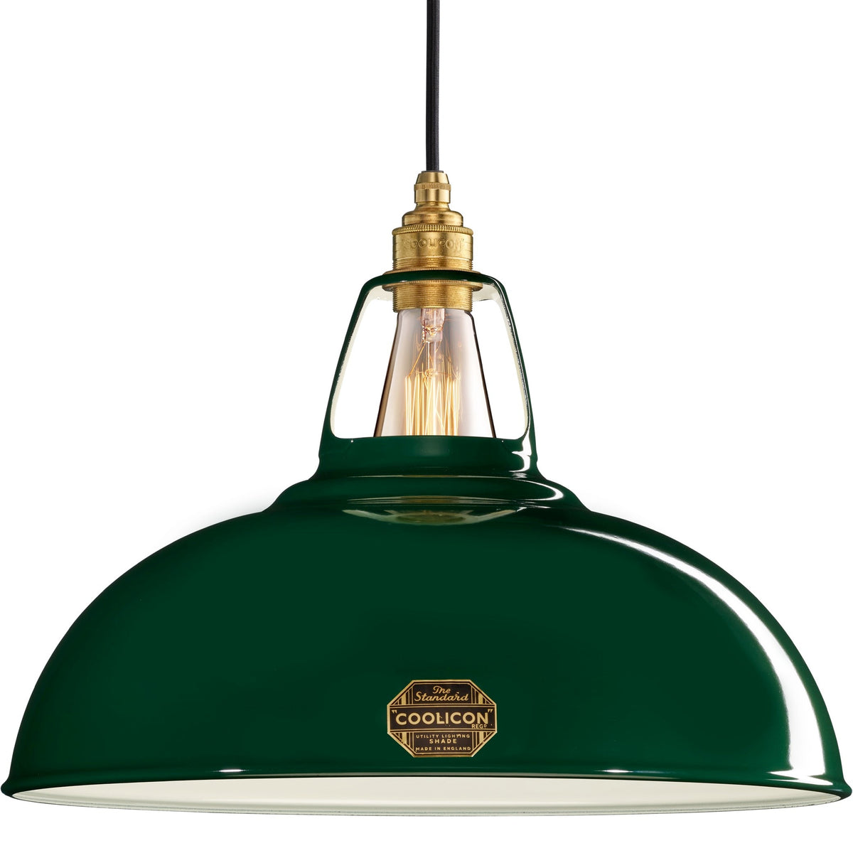Coolicon Original Large Pendant light, original green vitreous enamel (photo 1)