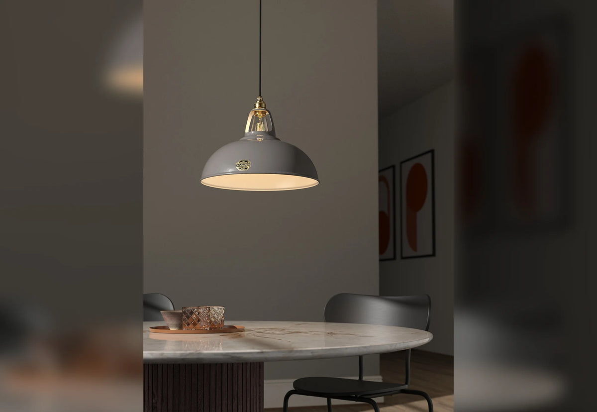 Coolicon Original Large Pendant light, original grey vitreous enamel (photo 39)