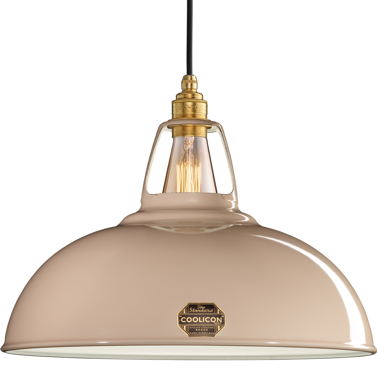 Coolicon Original Large Pendant light, latte brown vitreous enamel (photo 19)